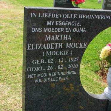 DEYZEL Martha Elizabeth Mocke 1927-2010