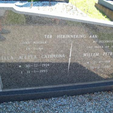 ERASMUS Willem Petrus 1918-1986 &amp; Ella Aletta Catharina 1924-1995