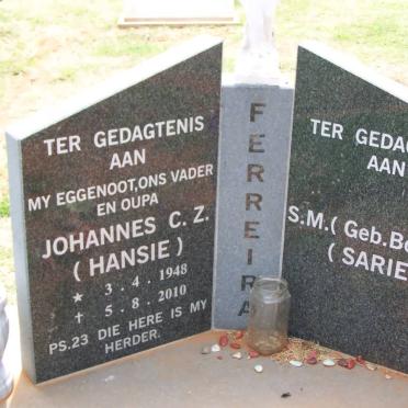 FERREIRA Johannes C.Z. 1948-2010 &amp; S.M. BOSHOFF