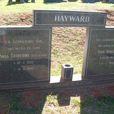 HAYWARD Ivar Vincent 1915-1995 &amp; Anna Catherina VILJOEN 1922-1995