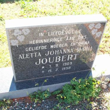 JOUBERT Aletta Johanna Maria 1909-1998