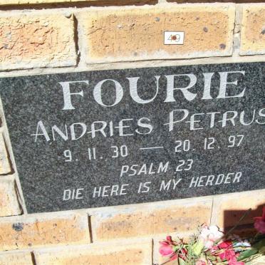 FOURIE Andries Petrus 1930-1997