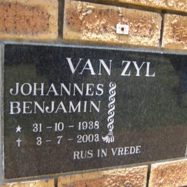 ZYL Johannes Benjamin, van 1938-2003