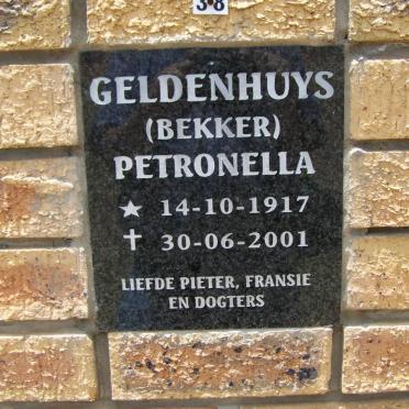 GELDENHUYS Petronella nee BEKKER 1917-2001