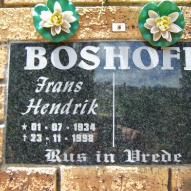 BOSHOFF Frans Hendrik 1934-1998