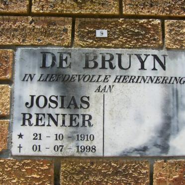 BRUYN Josias Renier, de 1910-1998