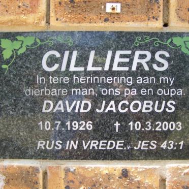 CILLIERS David Jacobus 1926-2003