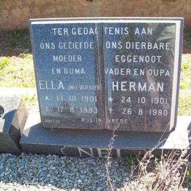 NEL Herman 1901-1980 &amp; Ella VERSTER 1901-1993
