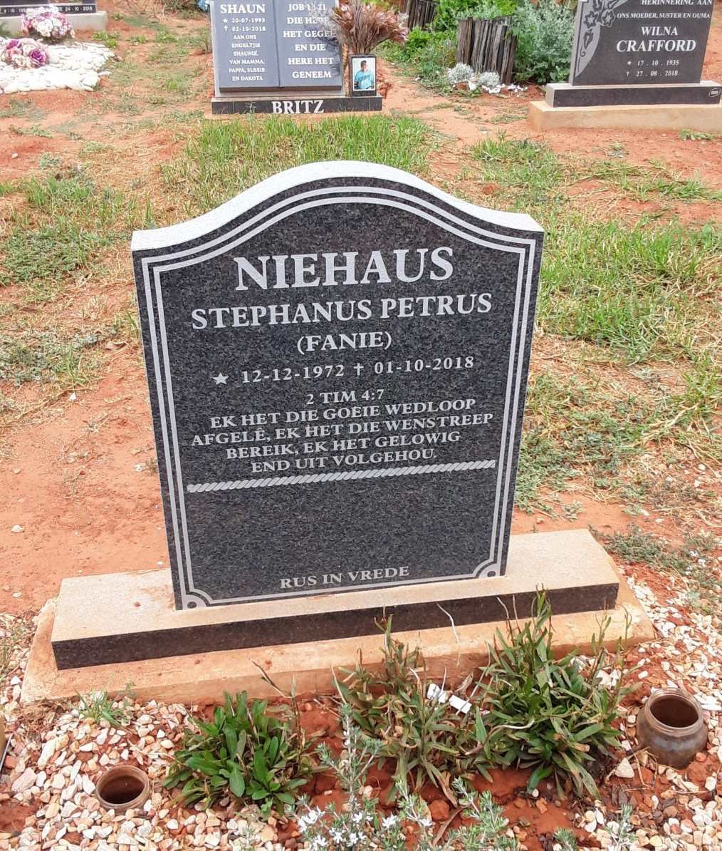 NIEHAUS Stephanus Petrus 1972-2018