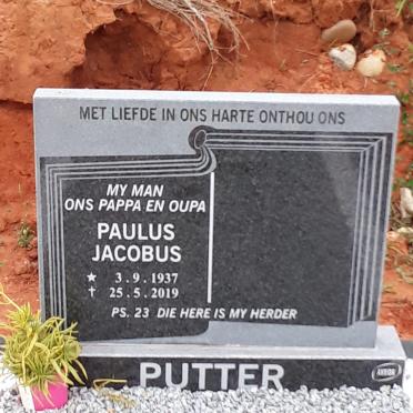 PUTTER Paulus Jacobus 1937-2019