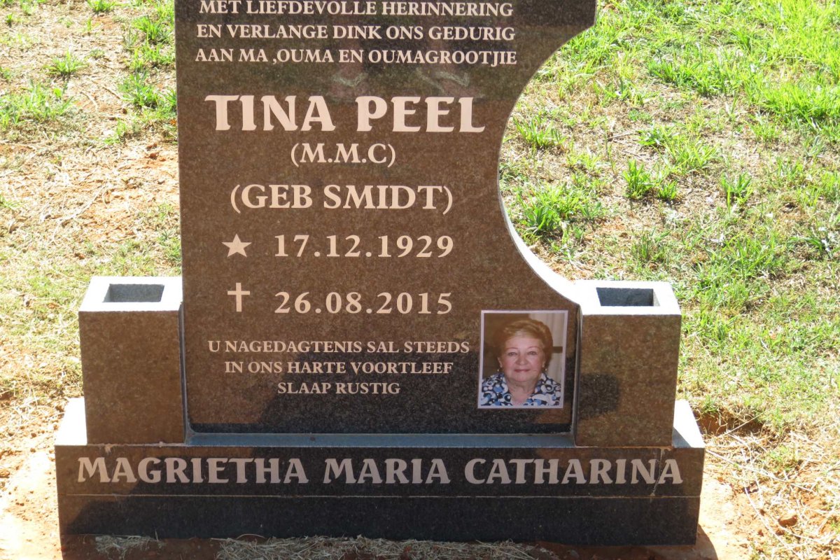 PEEL Magrietha Maria Catharina nee SMIDT 1929-2015