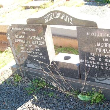 REDELINGHUYS Jacobus Pienaar 1894-1980 &amp; Susara Elizabeth Johanna RHEEDER 1904-1970 