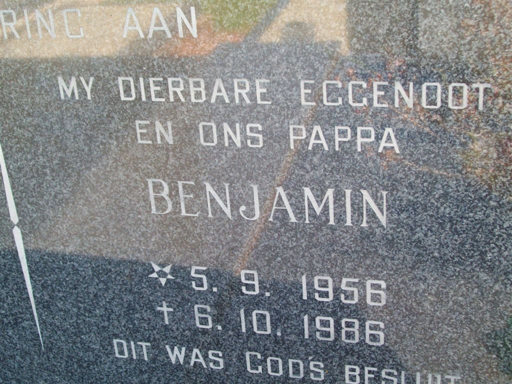 TERBLANCHE Benjamin 1956-1986