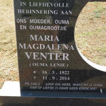 VENTER Maria Magdalena 1922-2014