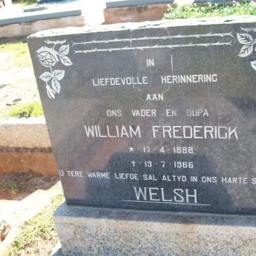 WELSH William Frederick 1888-1966