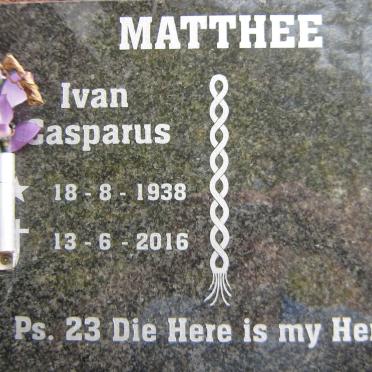 MATTHEE Ivan Casparus 1938-2016