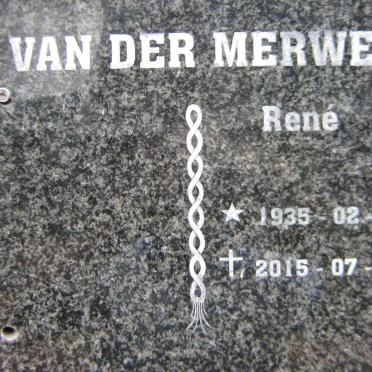 MERWE Rene, van der 1935-2015