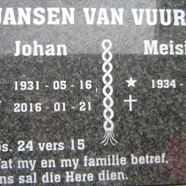 VUUREN Johan, Jansen van 1931-2016 &amp; Meisie 1934-