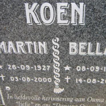 KOEN Martin 1927-2000 &amp; Bella 1930-2010