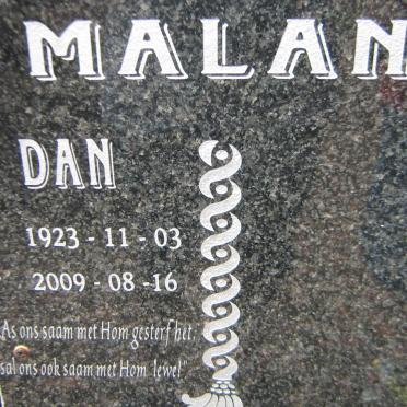 MALAN Dan 1923-2009