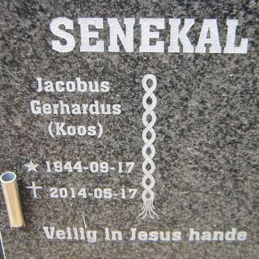SENEKAL Jacobus Gerhardus 1944-2014