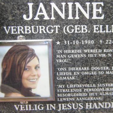 VERBURGT Janine nee ELLIS 1980-2014