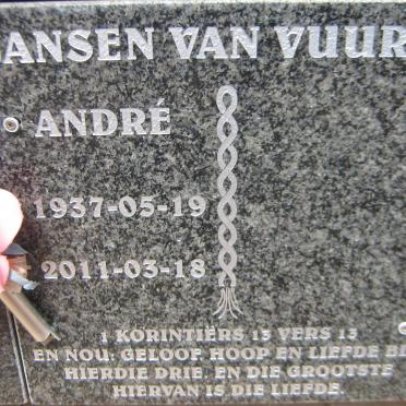 VUUREN Andre, Jansen van 1937-2011