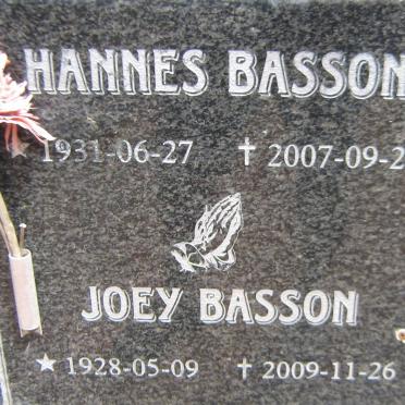 BASSON Hannes 1931-2007 &amp; Joey 1928-2009