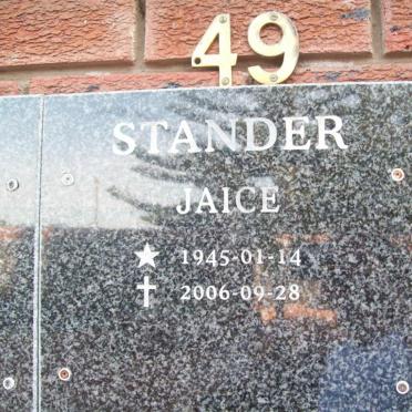 STANDER Jaice 1945-2006