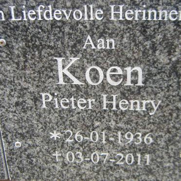 KOEN Pieter Henry 1936-2011