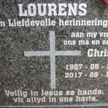 LOURENS Christa 1957-2017