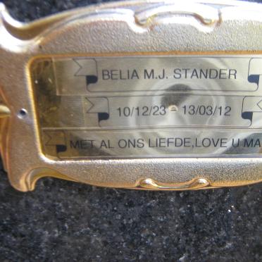 STANDER Belia M.J. 1923-2012