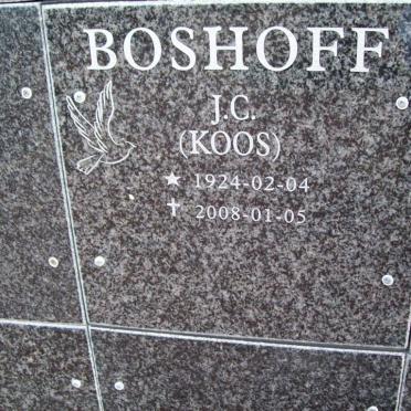 BOSHOFF J.C. 1924-2008