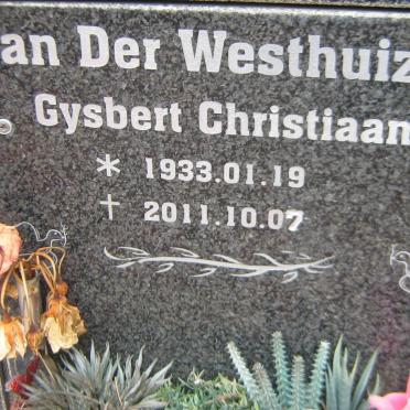 WESTHUIZEN Gysbert Christiaan, van der 1933-2011