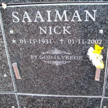 SAAIMAN Nick 1931-2007