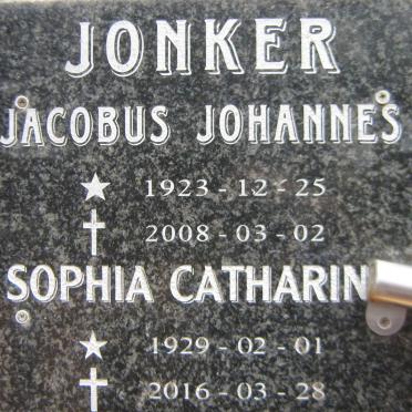 JONKER Jacobus Johannes 1923-2008 en Sophia Catharina 1929-2016