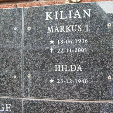 KILIAN Markus J. 1936-2001 &amp; Hilda 1940-