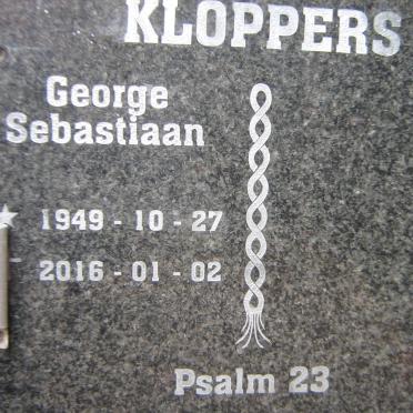 KLOPPERS George Sebastiaan 1949-2016