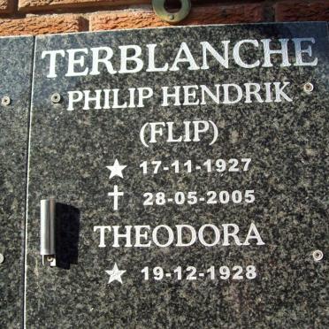 TERBLANCHE Philip Hendrik 1927-2005 &amp; Theodora 1928-