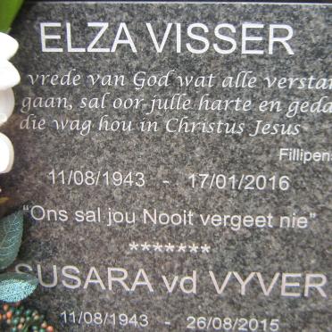 VISSER Elza 1943-2016 :: V.D. VYVER Susara 1943-2015