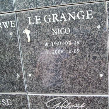 GRANGE Nico, le 1940-2006