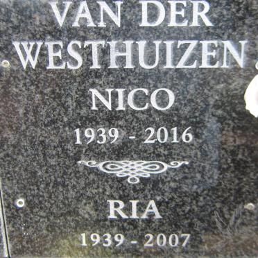 WESTHUIZEN Nico, van der 1939-2016 &amp; Ria 1939-2007