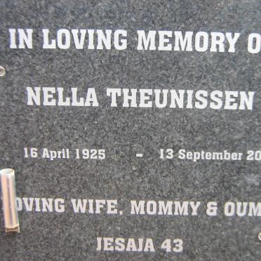 THEUNISSEN Nella 1925-2016