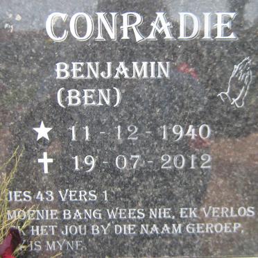 CONRADIE Benjamin 1940-2012