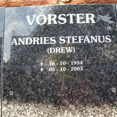 VORSTER Andries Stefanus 1934-2003