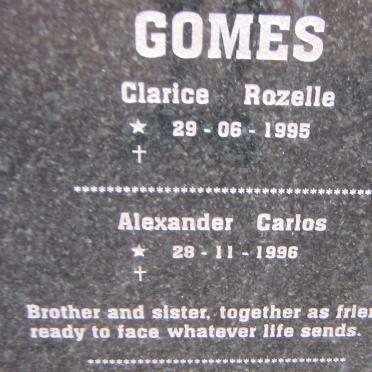 GOMES Alexander Carlos 1996- :: GOMES Clarice Rozelle 1995-