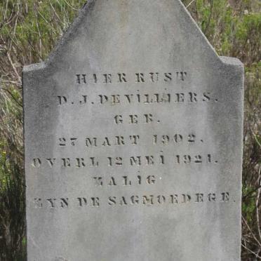 VILLIERS D.J., de 1902-1921
