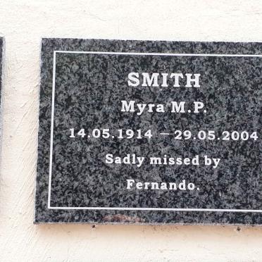 SMITH Myra M.P. 1914-2004