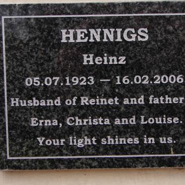 HENNIGS Heinz 1923-2006