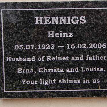 HENNIGS Heinz 1923-2006